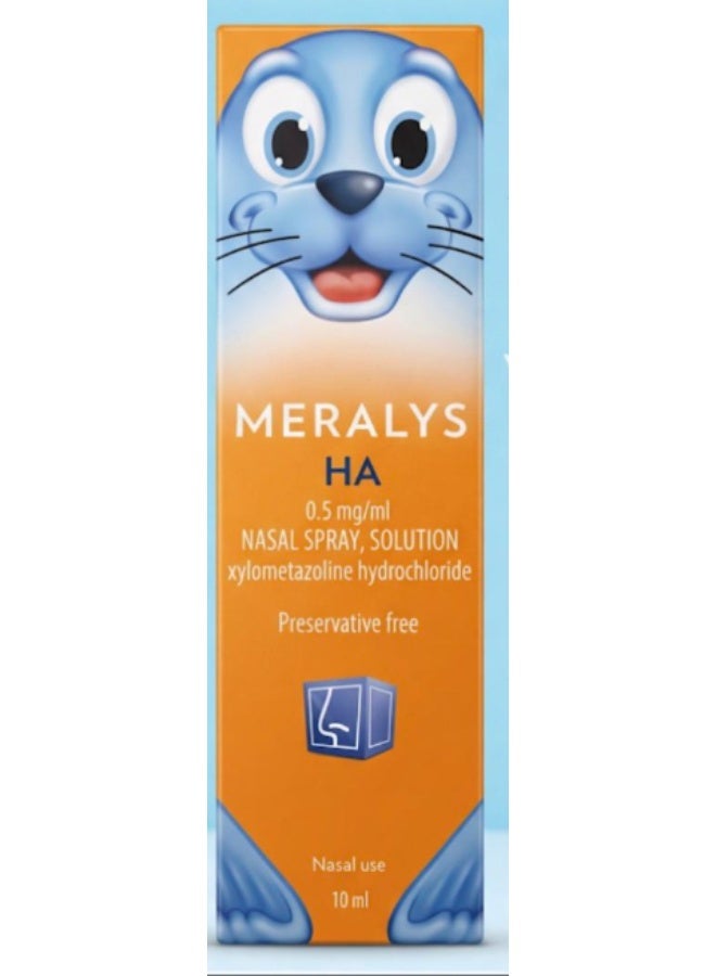 Meralys HA 0.5 % Nasal Spray 10 ml PF (Xylometazoline)
