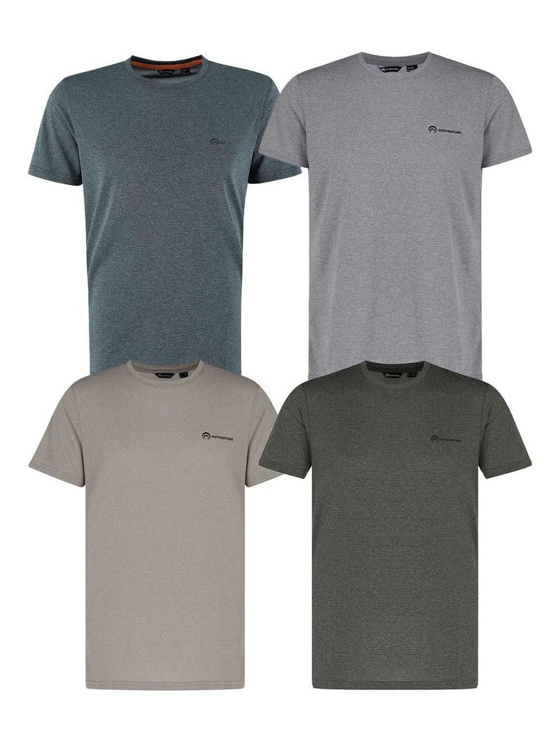 Outventure Men's 4-Pack T-Shirts – Lightweight, Breathable Fabric, Classic Fit, Soft & Comfortable Everyday Wear - Image 3