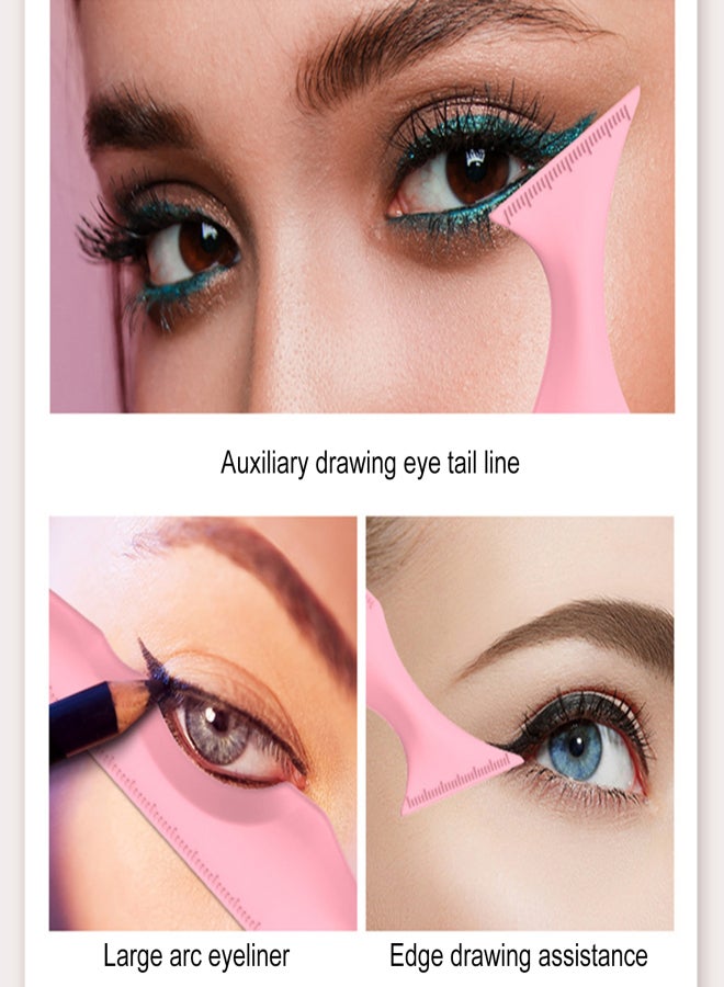 5 in 1 Silicone Eyeliner Stencils for Winged Tip Eyeliner Reusable Eyeliner Eyebrow Eye Shadow Stencil Lazy Quick Eye Makeup Tool - Image 3