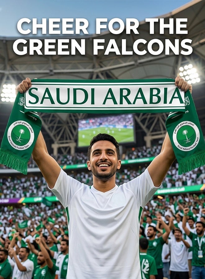 وشاح محبوك لكرة القدم السعودية - Image 4