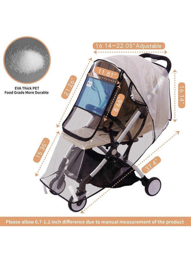Bemece Stroller Rain Cover Universal Stroller, Travel Weather Shield Windproof and Waterproof Protect from Dust and Snow - Image 1