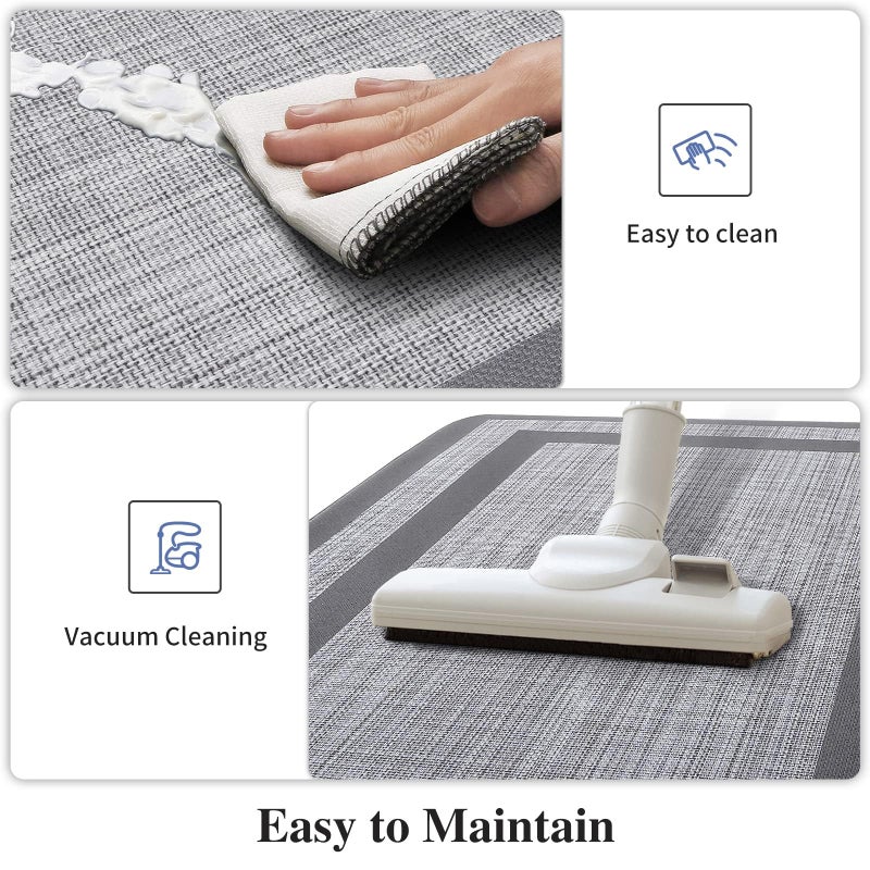 Mattitude Kitchen Mats Set of 2,Cushioned Anti-Fatigue Non-Skid Rug Sets Ergonomic Comfort Standing Mat for Kitchen, Floor, Office, Sink, Laundry, Gray and Gray - Image 5