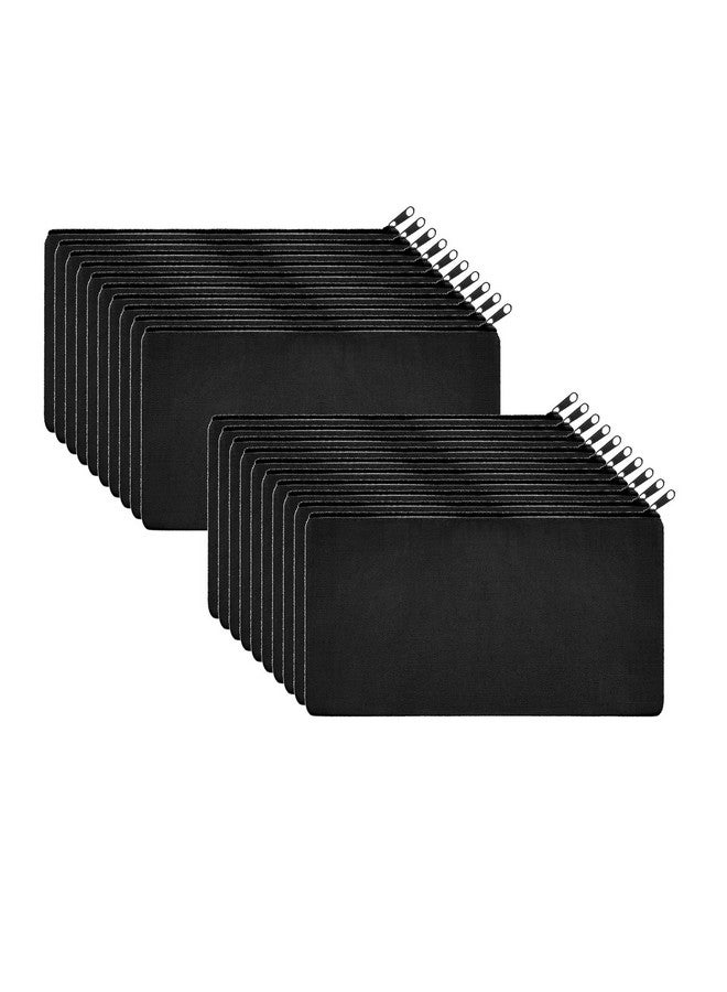 ليفي حقيبة قماشية فارغة من ليفاي 20 قطعة من صناعة يدوية مع سحاب - حقيبة أقلام متعددة الأغراض - حقيبة مستحضرات تجميل من القماش القطني - حقيبة مستحضرات تجميل للسفر - (أسود (20 قطعة) - Image 1