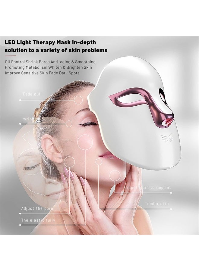 Zcvtbye LED Face Mask Light Therapy FDA cleared Skin Care Mask - Red Blue Orange Light 486 LED New Generation Skin Tightening Rejuvenation Instrument Mother's Day Gift Beauty Tool for Women Lover - Image 1