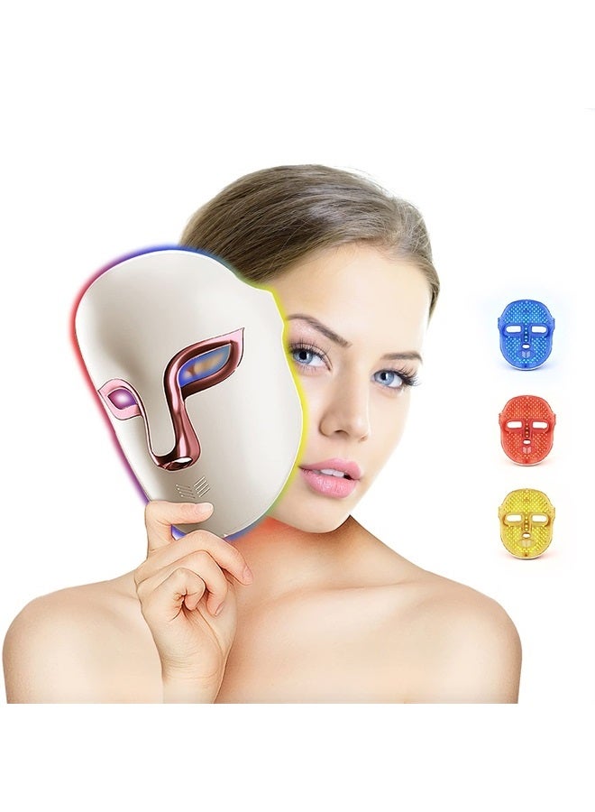 Zcvtbye LED Face Mask Light Therapy FDA cleared Skin Care Mask - Red Blue Orange Light 486 LED New Generation Skin Tightening Rejuvenation Instrument Mother's Day Gift Beauty Tool for Women Lover - Image 2