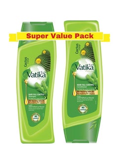 Pack Of 2 Hair Fall Control Shampoo, Conditioner Enriched With Cactus And Gergir 400ml