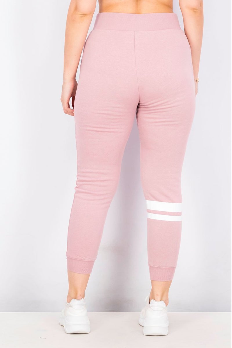 TRUE RELIGION Women Graphic Collegiate Slim Jogger Pants, Wood Rose - Image 3