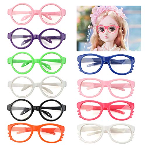 B Bangcool 10 Pairs Eyeglasses for 18 Inch Dolls Fashion Dolls Reading Glasses Costume Supplies - Image 1