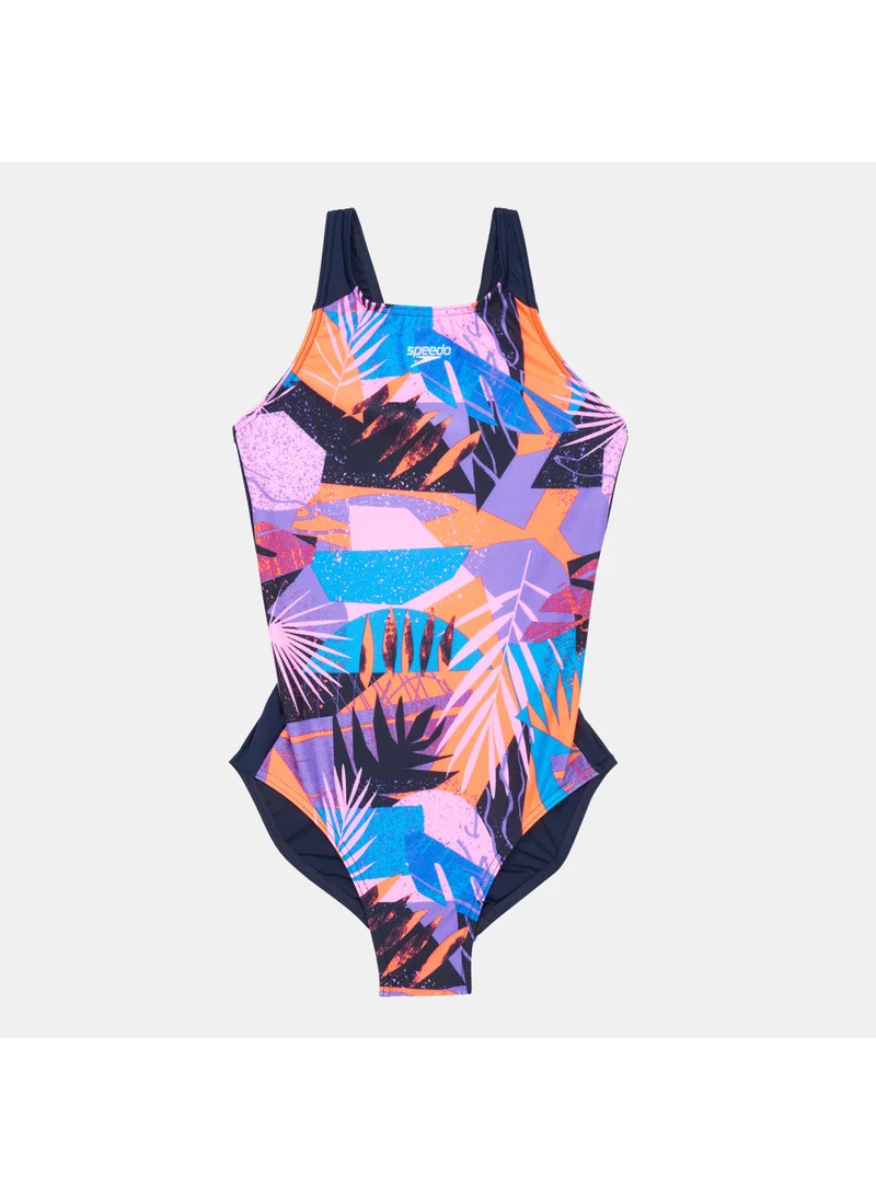 speedo Kids' Allover Print Pulseback Swimsuit