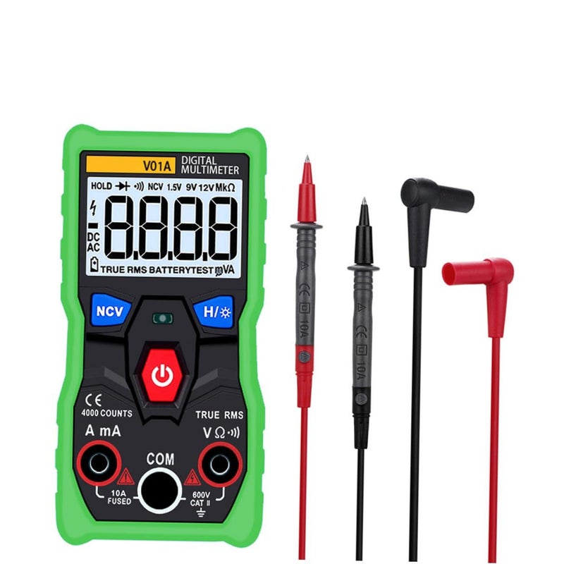 Green Auto Ranging Multimeter Voltmeter Capacitance Tester with Continuity - Image 2