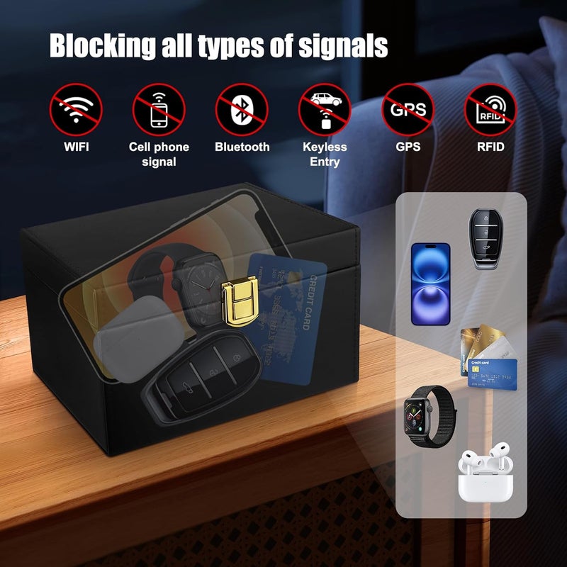 Diyife Faraday Box, [8-12 Car Keys Capacity] Large Capacity Faraday Cage for Vehicle Key, RFID Signal Blocking Box Key Fob Protector Anti Theft Signal Blocking Boxes for Car Keys, Phones - Image 4