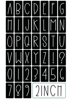 DEQUERA Dequera Letter Stencils 2inch38p 