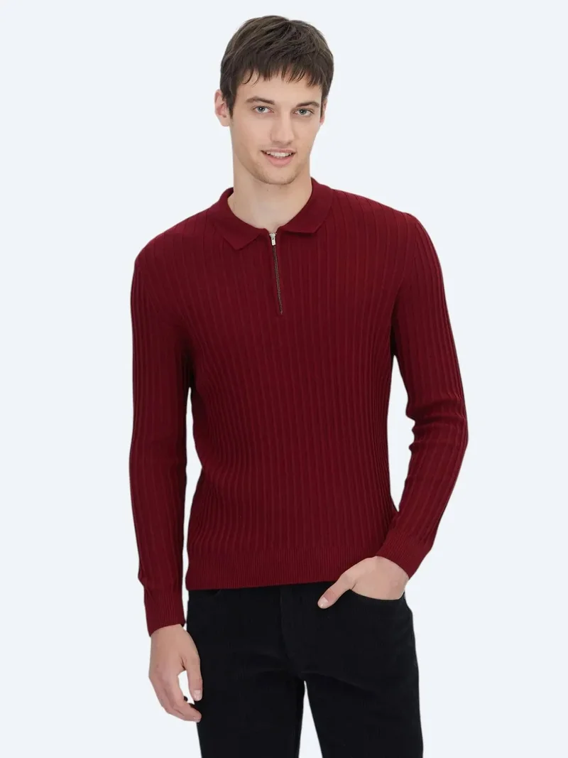 Kip Red Knitwear Sweatshirt