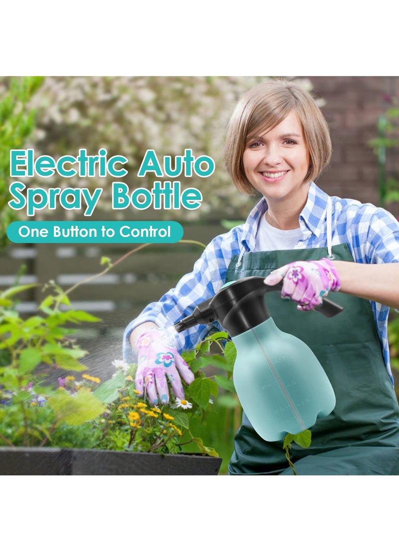 Excefore زجاجة رش كهربائية، 1.5 لتر دلو سقي للنباتات الداخلية/الخارجية، جهاز رش آلي يعمل ببطارية قابلة لإعادة الشحن مع فوهة قابلة للتعديل للحدائق، والتسميد، والتنظيف (أزرق) - Image 2