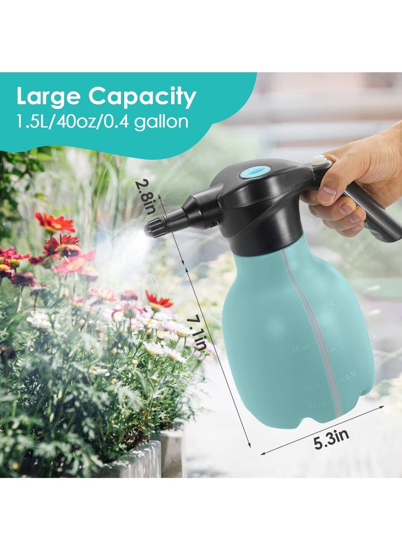 Excefore زجاجة رش كهربائية، 1.5 لتر دلو سقي للنباتات الداخلية/الخارجية، جهاز رش آلي يعمل ببطارية قابلة لإعادة الشحن مع فوهة قابلة للتعديل للحدائق، والتسميد، والتنظيف (أزرق) - Image 3