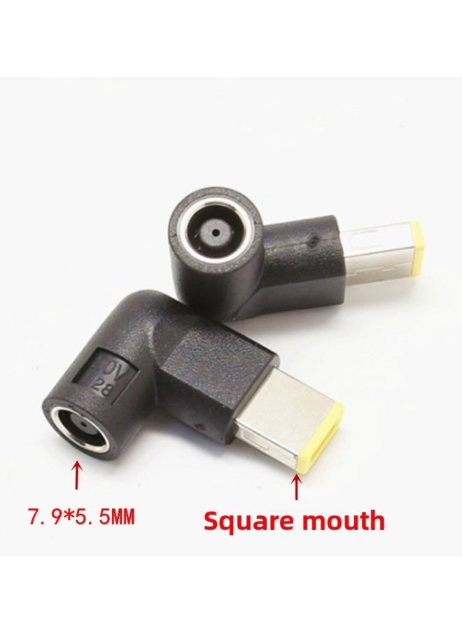 Generic For Lenovo ThinkPad X240G405 Power Conversion Line DC7.9 Adapter Round Mouth To Square Mouth Connector-Color:Elbow 7955 Female To Square Port Male  - Image 1