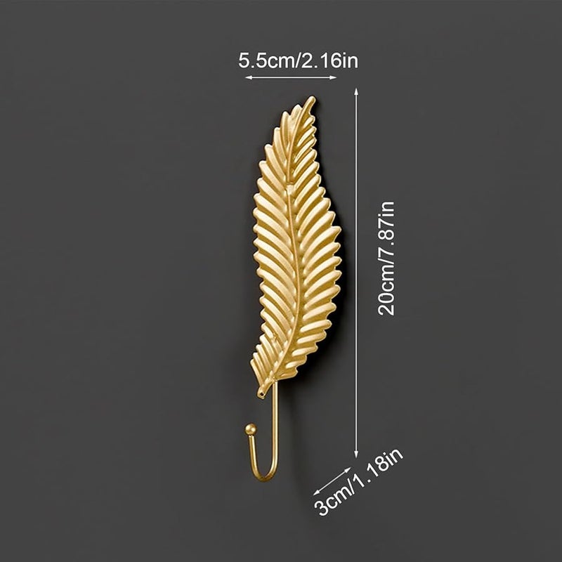 خطاف معطف معدني ذهبي مثبت على الحائط لحامل المفاتيح للحمام وغرفة النوم وغرفة الحضانة - Image 4