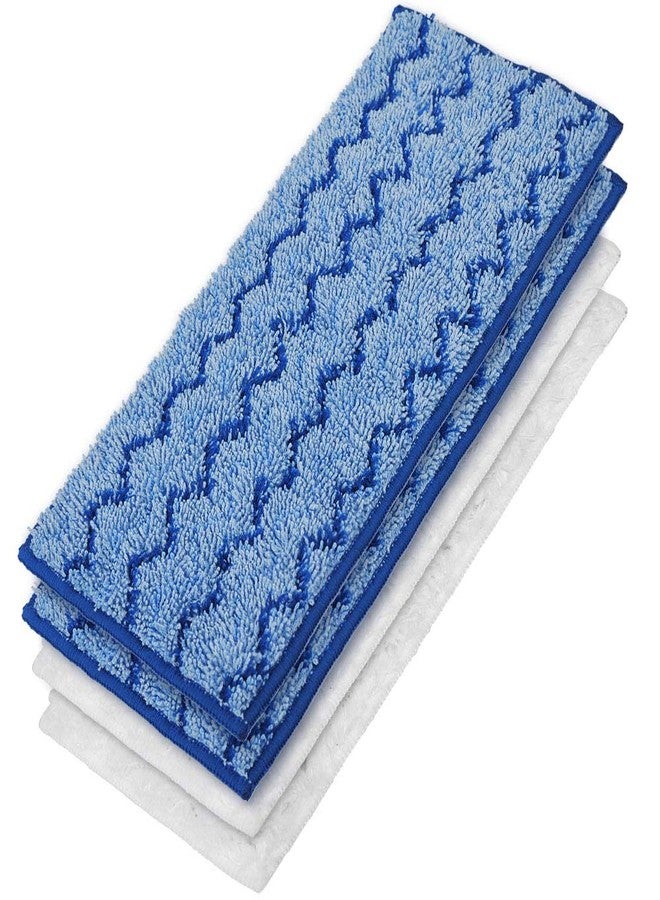 KEEPOW Reusable Mop Pads Compatible with Swiffer Wet Jet Mop Starter, Replacement Microfiber Refills for Wet and Dry Sweeping, 4 Pack - Image 1