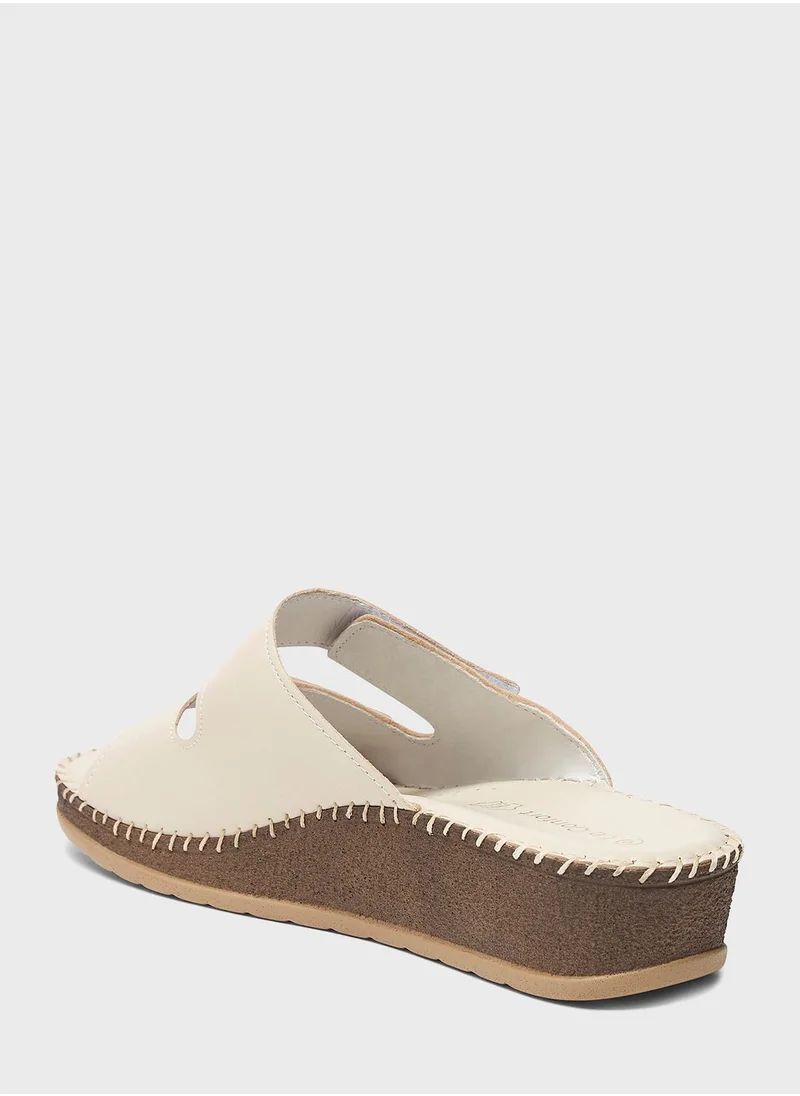 Le Confort Multi Strap Wedge Sandals
