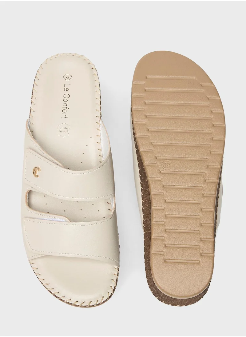 Le Confort Multi Strap Wedge Sandals