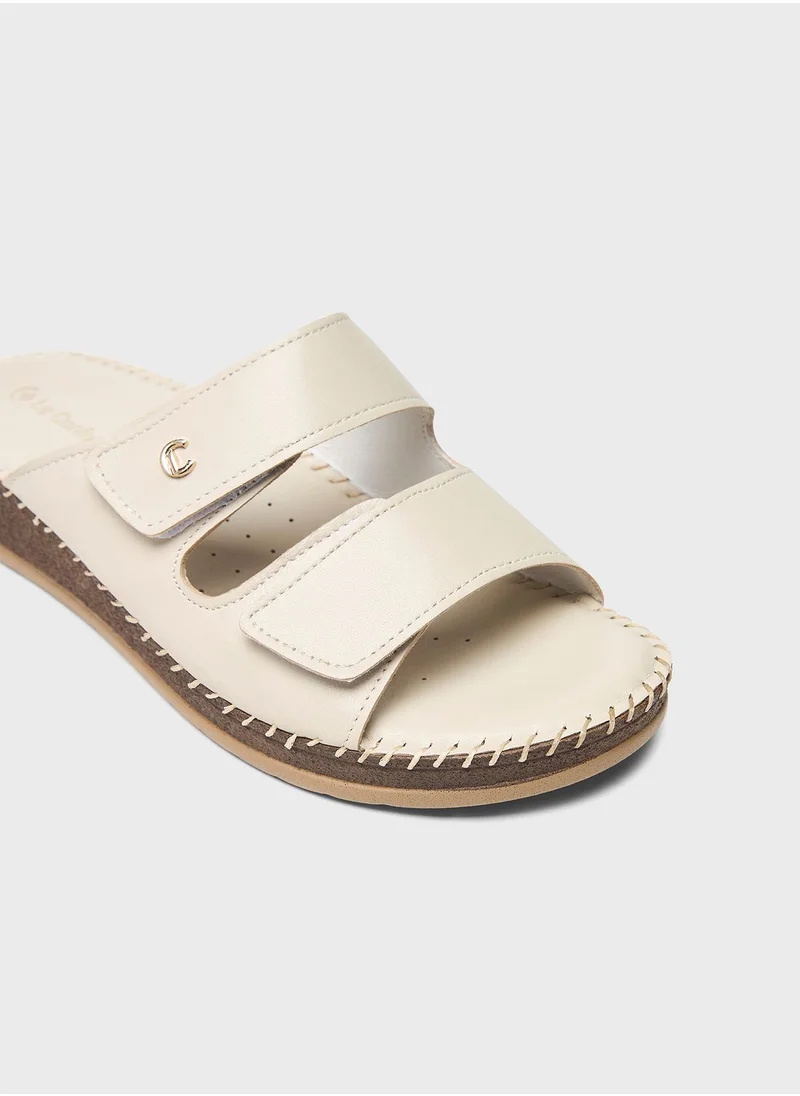 Le Confort Multi Strap Wedge Sandals