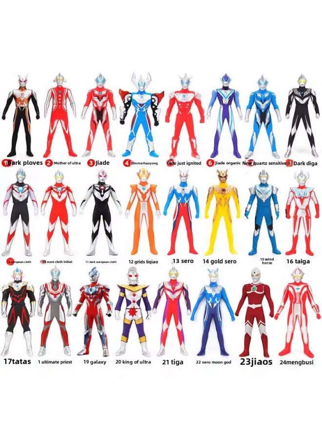23cm Children's Soft Rubber Toy Multi-style Ultraman Degas Boy's Birthday Gift Sailor Toy Soft Rubber Doll-Color:72.steel Warrior - Image 2