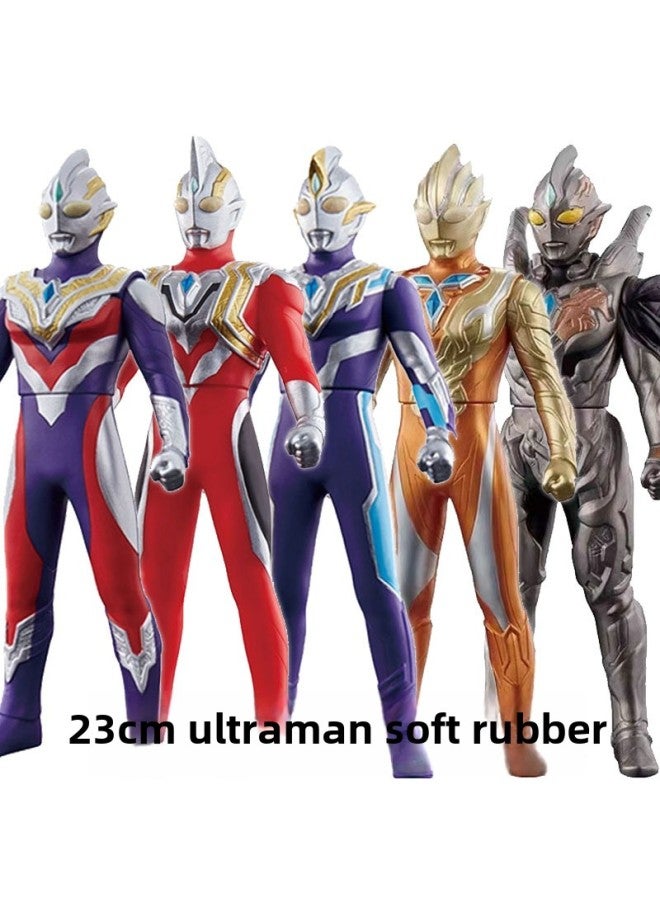 23cm Children's Soft Rubber Toy Multi-style Ultraman Degas Boy's Birthday Gift Sailor Toy Soft Rubber Doll-Color:72.steel Warrior - Image 3