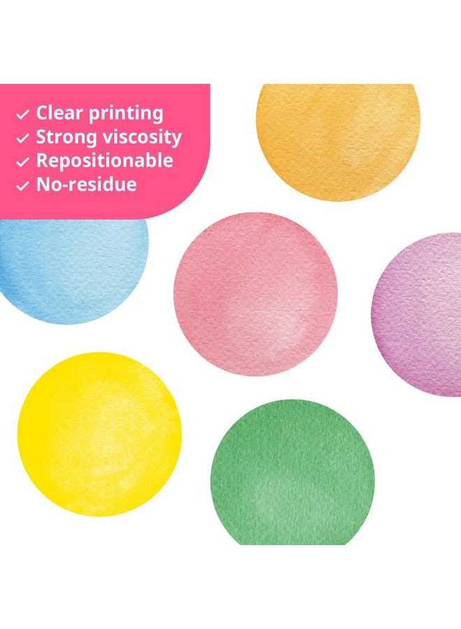 Decowall ملصقات حائط Dsl8059 منقطة وقوس قزح ديكور غرفة نوم أطفال حضانة تقشير عصا فينيل دائرية غرفة معيشة بنات قطع قابلة للإزالة فن بوهو غرفة لعب ألوان مائية طفل - Image 5