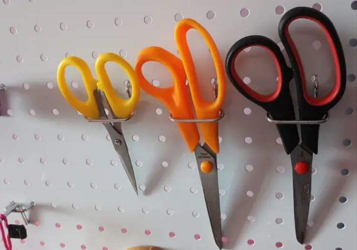 Brevalco Pegboard with Holes Metalic 32 X 16 Powder Coated for Workshop Garage Kitchen Ofice desk Jewelry Store  - Image 3