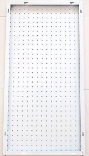 Brevalco Pegboard with Holes Metalic 32 X 16 Powder Coated for Workshop Garage Kitchen Ofice desk Jewelry Store  - Image 2