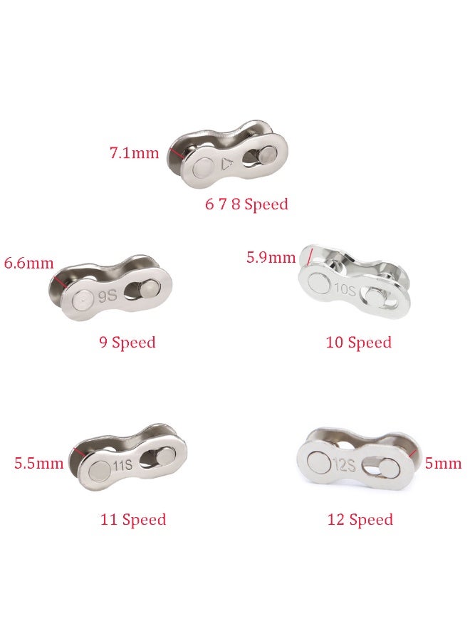 8 Pairs Reusable Bicycle Missing Link for 11 Speed Chain - Image 5