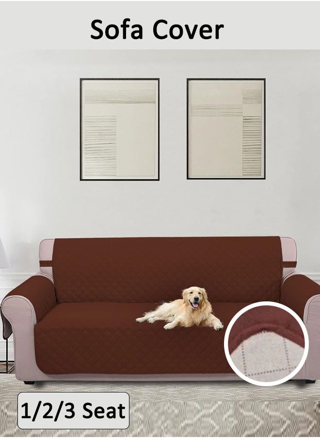 Generic Sofa Cover with Elastic Adjustment Strap Waterproof Quilted Furniture Protector Removable Sofa Cover, Living Room Furniture Sofa Cover  Washable Sofa Cover Furniture Protector  - Image 1