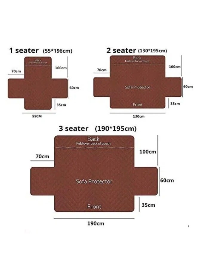Generic Sofa Cover with Elastic Adjustment Strap Waterproof Quilted Furniture Protector Removable Sofa Cover, Living Room Furniture Sofa Cover  Washable Sofa Cover Furniture Protector  - Image 2
