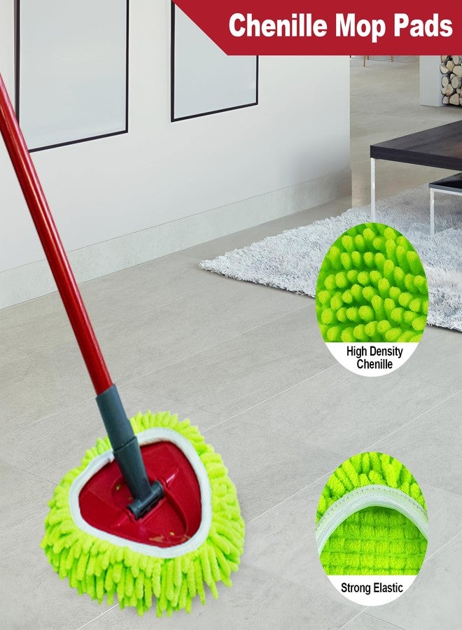 NEWE Spin Mop Heads Replacements 3 Pack Compatible with O-Cedar EasyWring 1 Tank System, Microfiber Chenille Pads Attachment Replace Refills for Deep Cleaning All Floors - Image 5