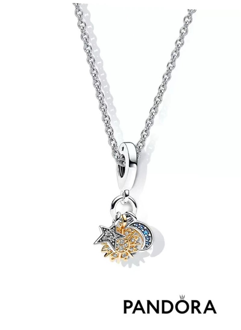 Pandora Violet Pandora925 Sterling Silver Pendant Necklace Jewelry For Women Girls  - Image 1