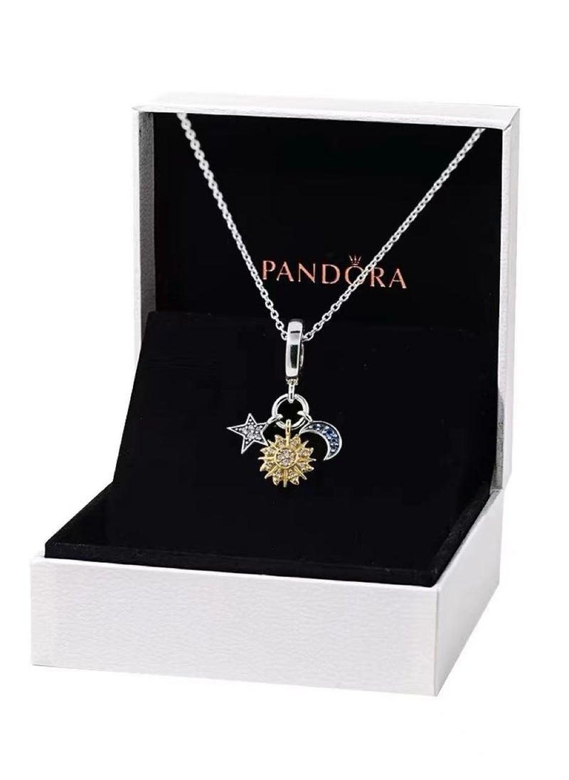Pandora Violet Pandora925 Sterling Silver Pendant Necklace Jewelry For Women Girls  - Image 2