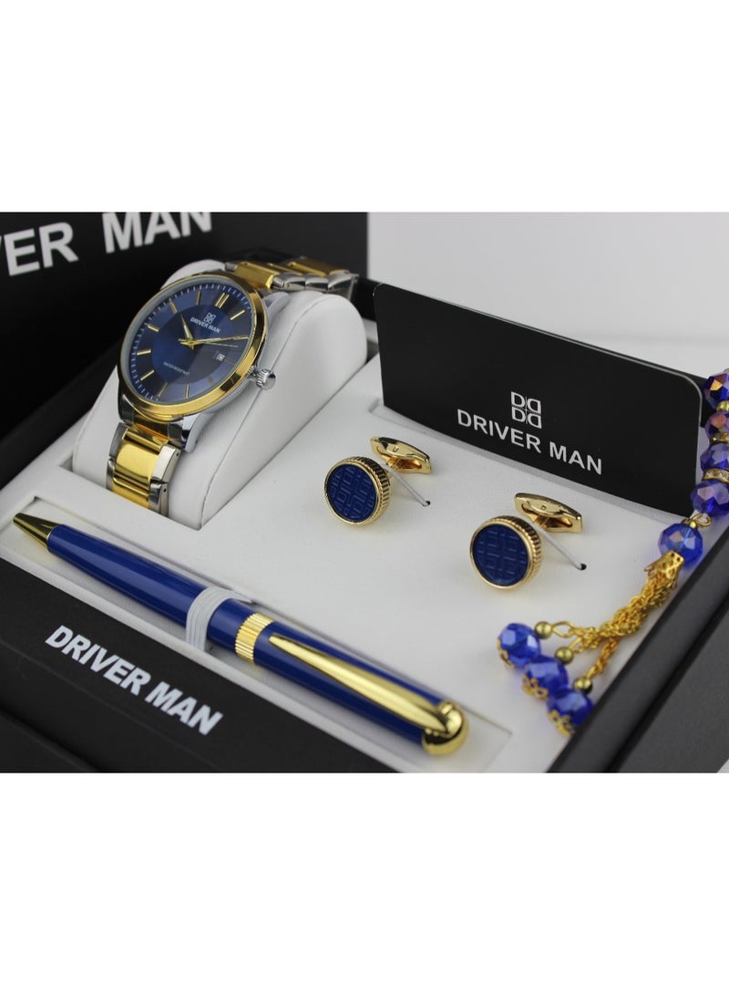 ووتش طقم ساعه رجالي مكون من أربع قطع