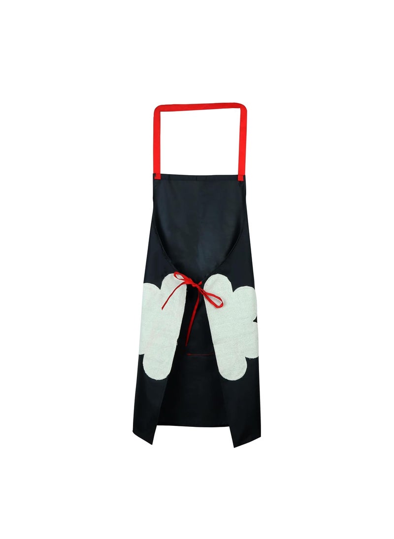 NFI essentials - NFI essentials Kitchen Apron for Women Men with Hand-wiping Side Towel and Big Front Pocket, Waterproof Apron for Kitchen, Cooking Chef Apron Kitchen Accessories items for Home Cooking - Image 1