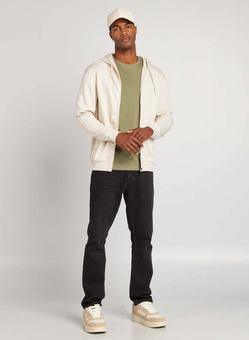 Kiabi plain-jersey-straight-t-shirt-lichen-green - Image 2