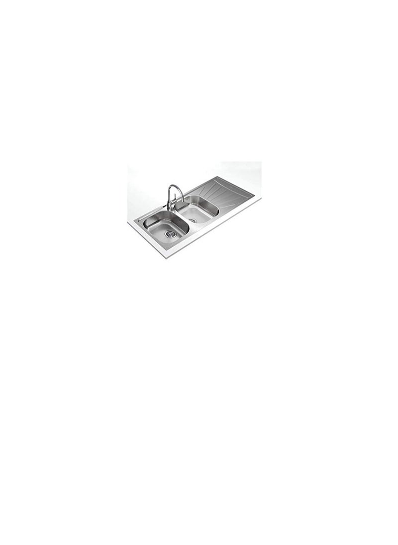 TEKA - Teka STARBRIGHT 80 E-XN 2B 1D Inset reversible sink with matt finish in 80 cm - Image 1