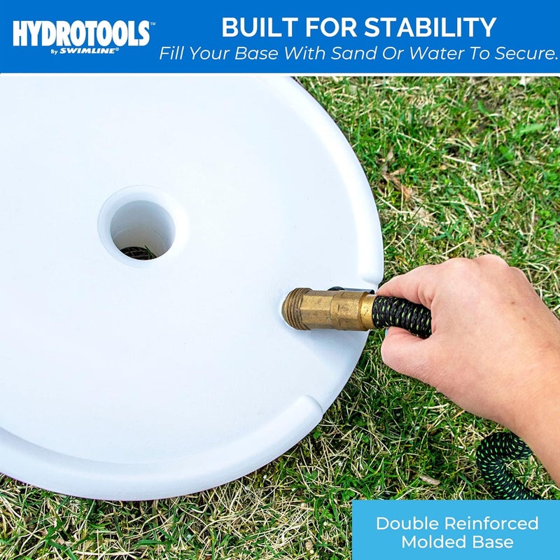 Swimline HYDROTOOLS Tube Style 7 Foot Poolside Shower, Adjustable Head & Foot Tap Spigot With Valve Controls, Standard Garden Hose, Environmentally Friendly, Outdoor Backyard Poolside Beach Spa - Image 5