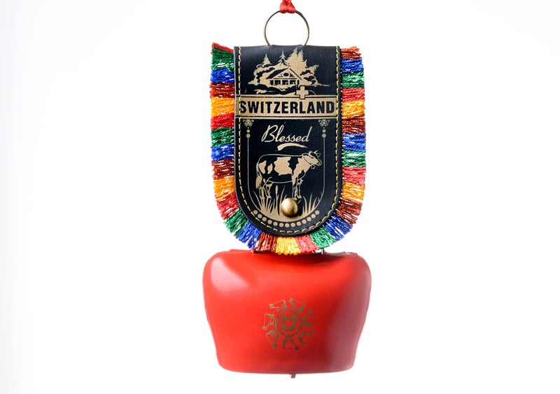 Tej Gifts Swiss Cow Bell – Metal Vastu Bell, DDLJ Style Hanging Bell Key Chain, Car & Door Hanging, Religious Wall Décor & Good Luck Gift (Size 5 = 8 cm x 4.5 cm x 17 cm) - Image 1