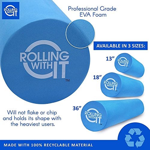 Rolling With It Foam Roller with High Density for Physical Therapy, Muscle Roller for Exercise and Muscle Recovery, Eco-Friendly Back Roller, Firm and Smooth Surface Massage Roller, Size: 13 inches - Image 2