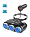 YANTU Cigarette Lighter Adapter Splitter150W 3Sockets LED Ambient Lighting Dual USB Fast Charging Car Outlet 12V Car Cigarette Lighter Socket Plug Extension for Vehicles - Image 2