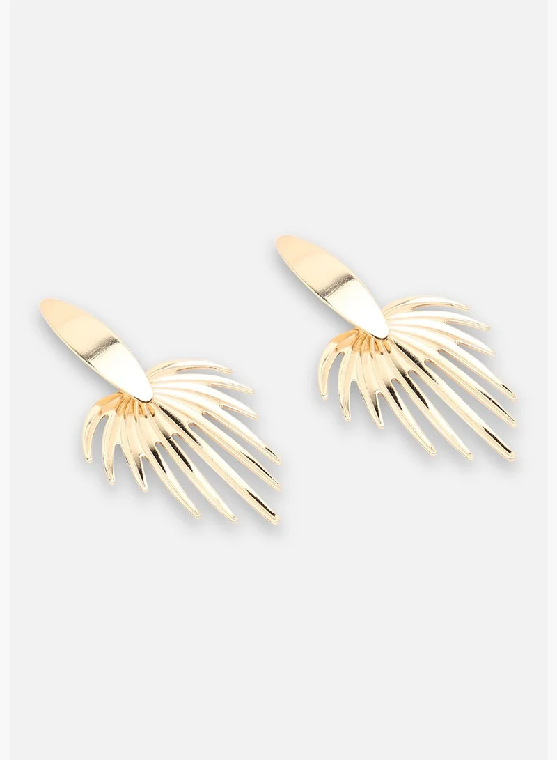 SOHI Gold Plated Party Designer Drop Earring For Women