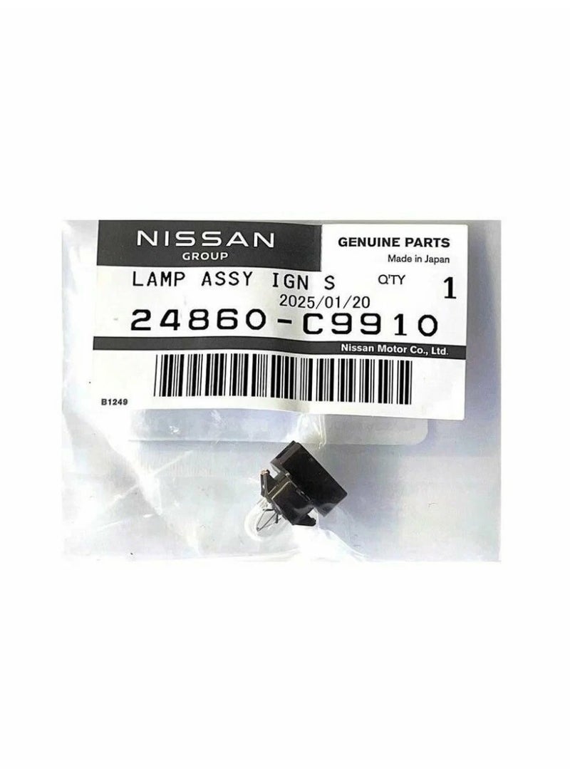 نيسان لمبة لوحة العدادات الأصلية 24860-C9910 مع القاعدة – لمبة مؤشر الطبلون (قطعة أصلية OEM) - Image 1