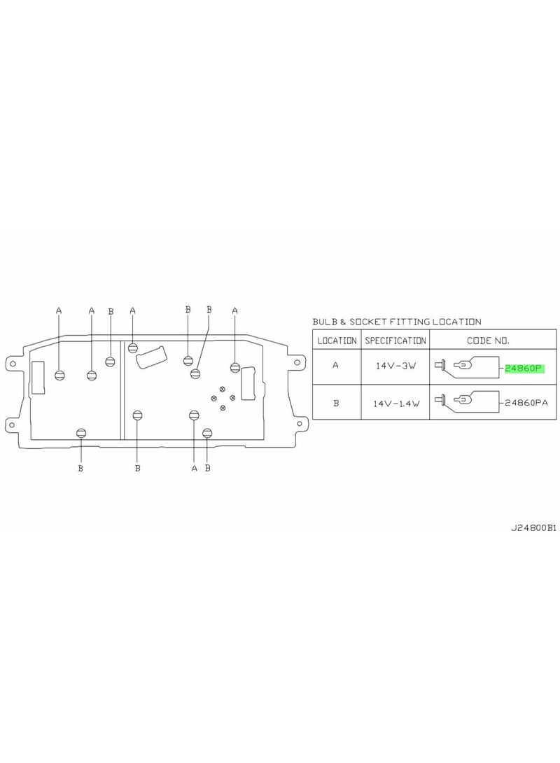 نيسان لمبة لوحة العدادات الأصلية 24860-C9910 مع القاعدة – لمبة مؤشر الطبلون (قطعة أصلية OEM) - Image 4