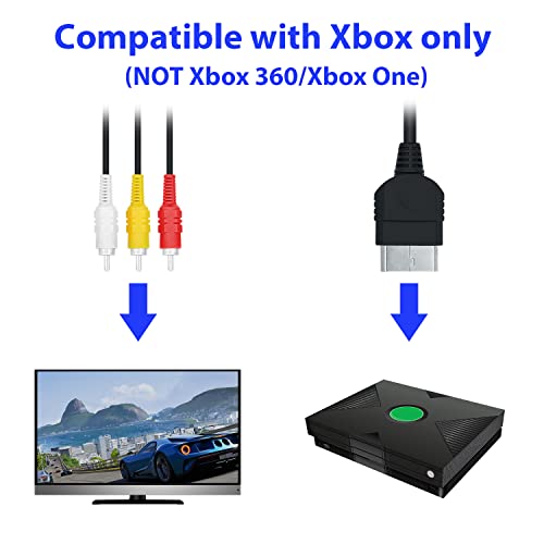 Mcbazel كابل الصوت والفيديو المركب Mcbazel لجهاز Microsoft Xbox الأصلي الجيل 1، 1.8م RCA إلى كابل مركب لجهاز Xbox الكلاسيكي - Image 2
