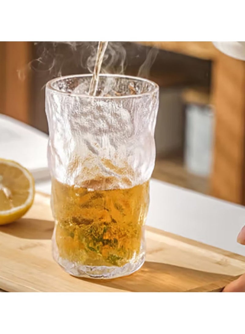 Jingke Glass Cup Transparent Glacier Cup Milk Cup Coffee Cup Wine Glass 340ML 2 Pack - Image 1