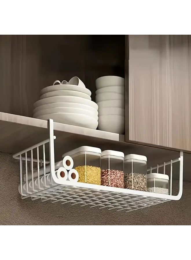 White Heavy Duty Metal Storage Organizer Shelf No Assembly Needed Space Saving - Image 1